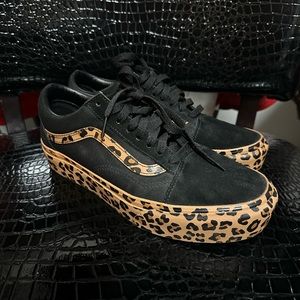 Leopard Vans Platform Shoes